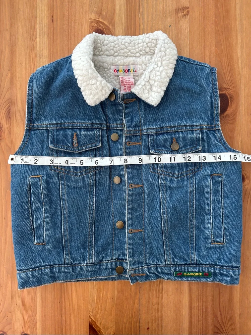 Gymboree Sherpa-Lined Denim Vest for Kids - size M